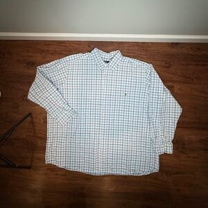 Men's Polo Ralph Lauren Classic Fit Pastel Plaid Button-up Shirt Size 3XB